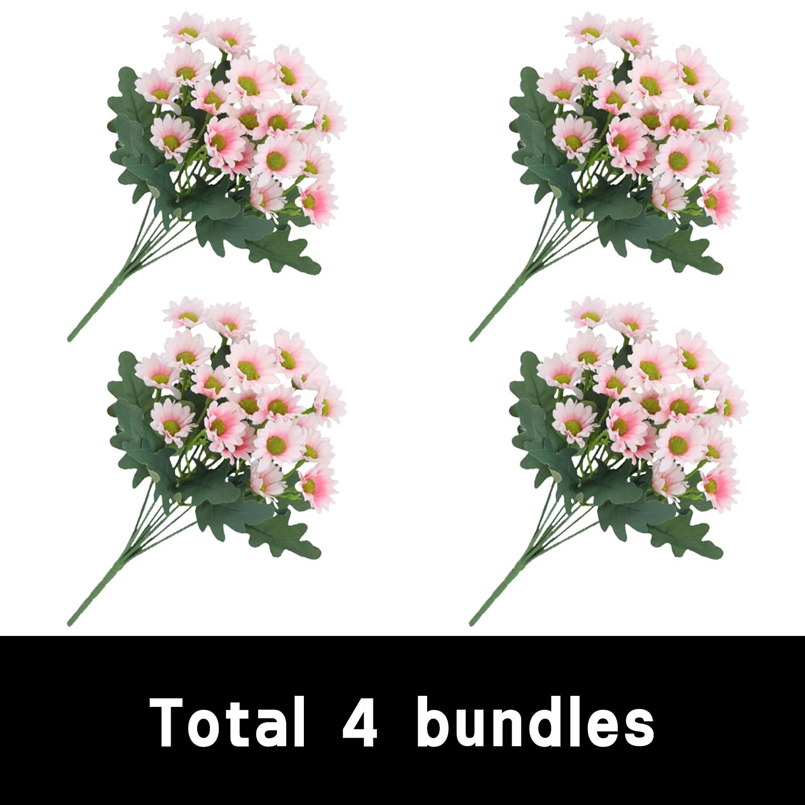 astylishome Artificial Flowers Outdoor Grave Long Stem Artificial Full Bloom Buds Faux Bouquets for Home Hotel Flower Arrangement Party Decor 3608 - Image 2