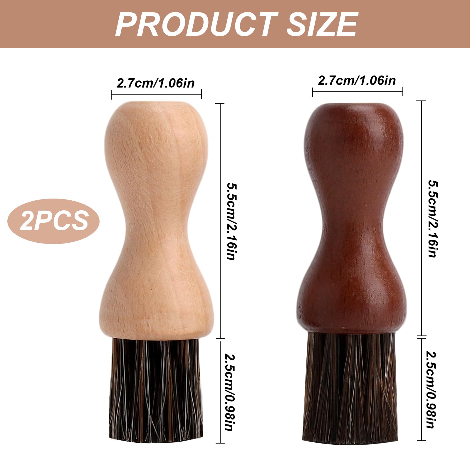 Pack de 2 Cepillo Verduras de Madera, Cepillo Setas y Cepillo Patatas, Cepillo Cocina Madera con cerdas Naturales, cepillos Verduras Maderas ecológico sin plástico