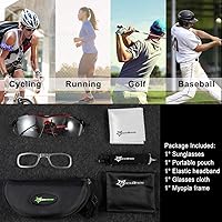 Vista 8 de ROCKBROS Gafas de sol polarizadas para hombres y mujeres, protección UV con lentes de sol fotocromáticos para correr para hombre