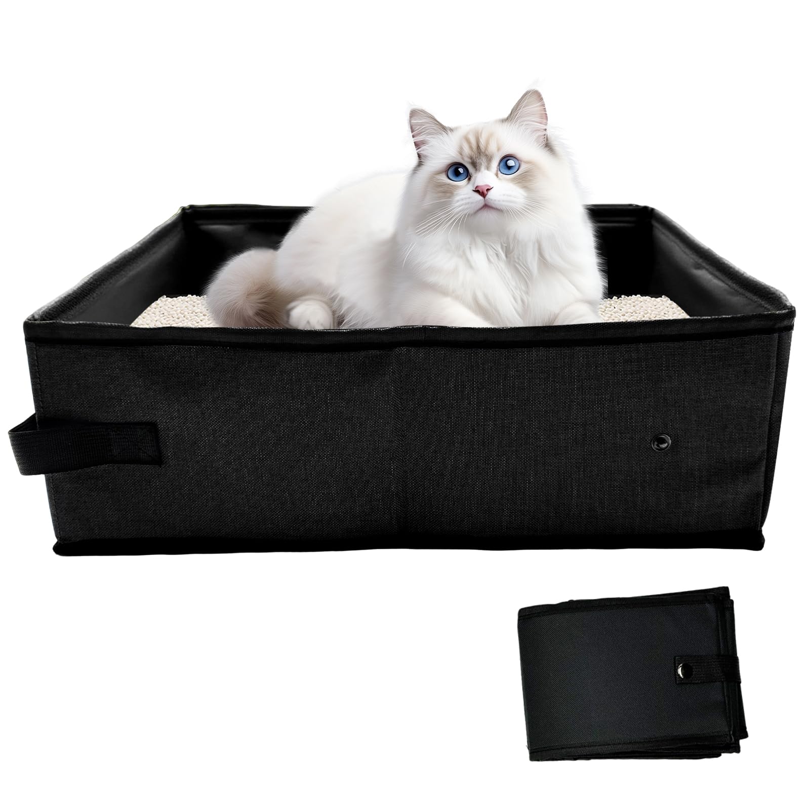 Foldable Travel Litter Box for Cats Portable Waterproof