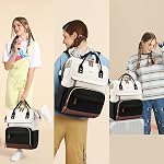 Sac à dos : 15.6 sac à dos de voyage de travail de pouce USB Charger College Bookbag Business Computer Backpack Sacs à dos antivol Casual pour l'infirmier Beige Black Brown pour femme