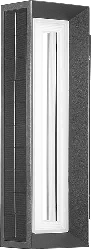 Miniatura 9 de Luces solares de pared de 20.5 pulgadas para exteriores, impermeables, modernas luces de porche, 3000 K, apliques solares de pared para exteriores,