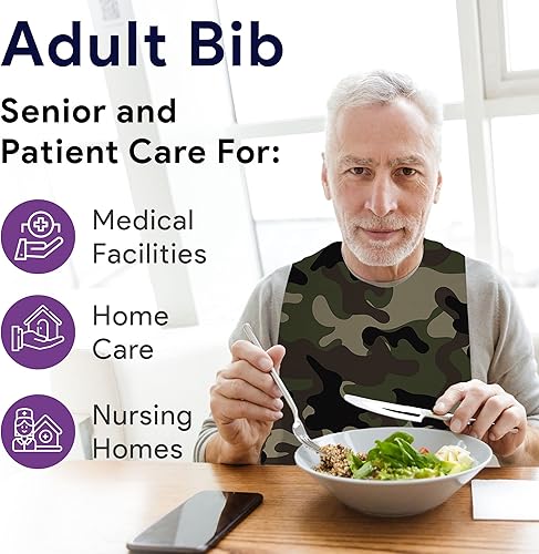 Miniatura 2 de ProHeal Baberos desechables para adultos de 16 x 33 pulgadas, parte delantera de tejido absorbente, parte trasera de polietileno resistente al agua,