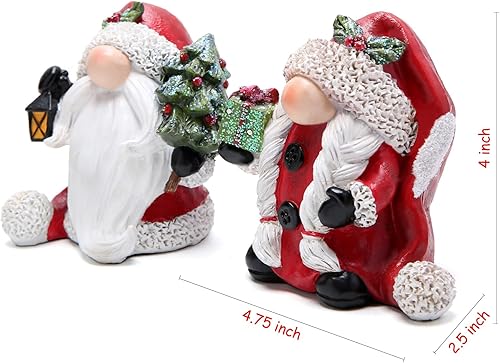 Miniatura 7 de Hodao 2 piezas de gnomos de Navidad, figuras de gnomos de Navidad, gnomos de Navidad, decoración hecha a mano, elfo, escandinavo, gnomos, estados