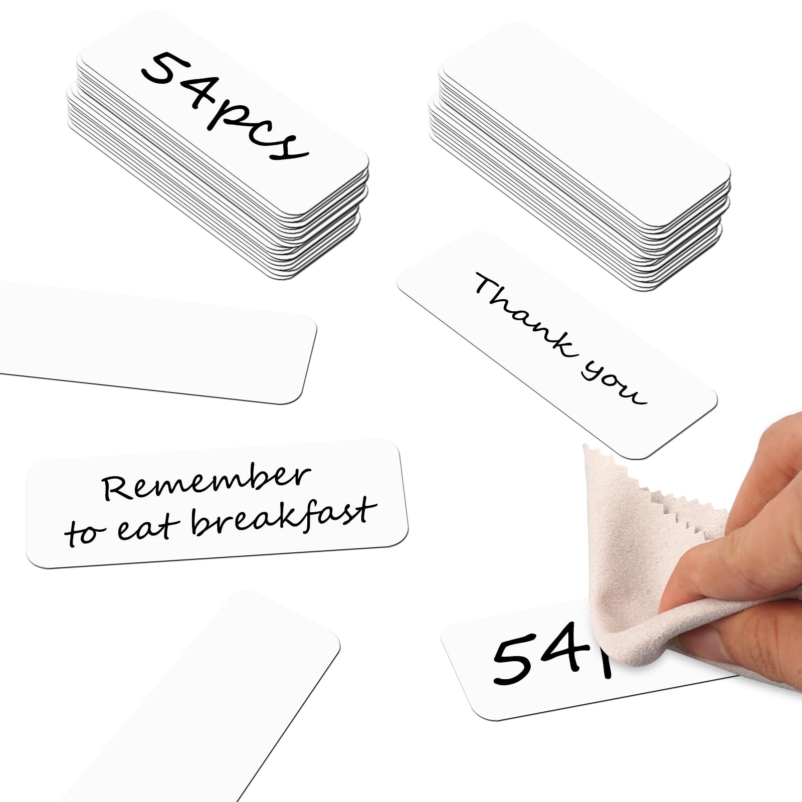 100 Etichette Magnetiche Scrivibili - 80x30 Mm, 5 Colori, Per Frigorifero E Lavagna - Foto 3