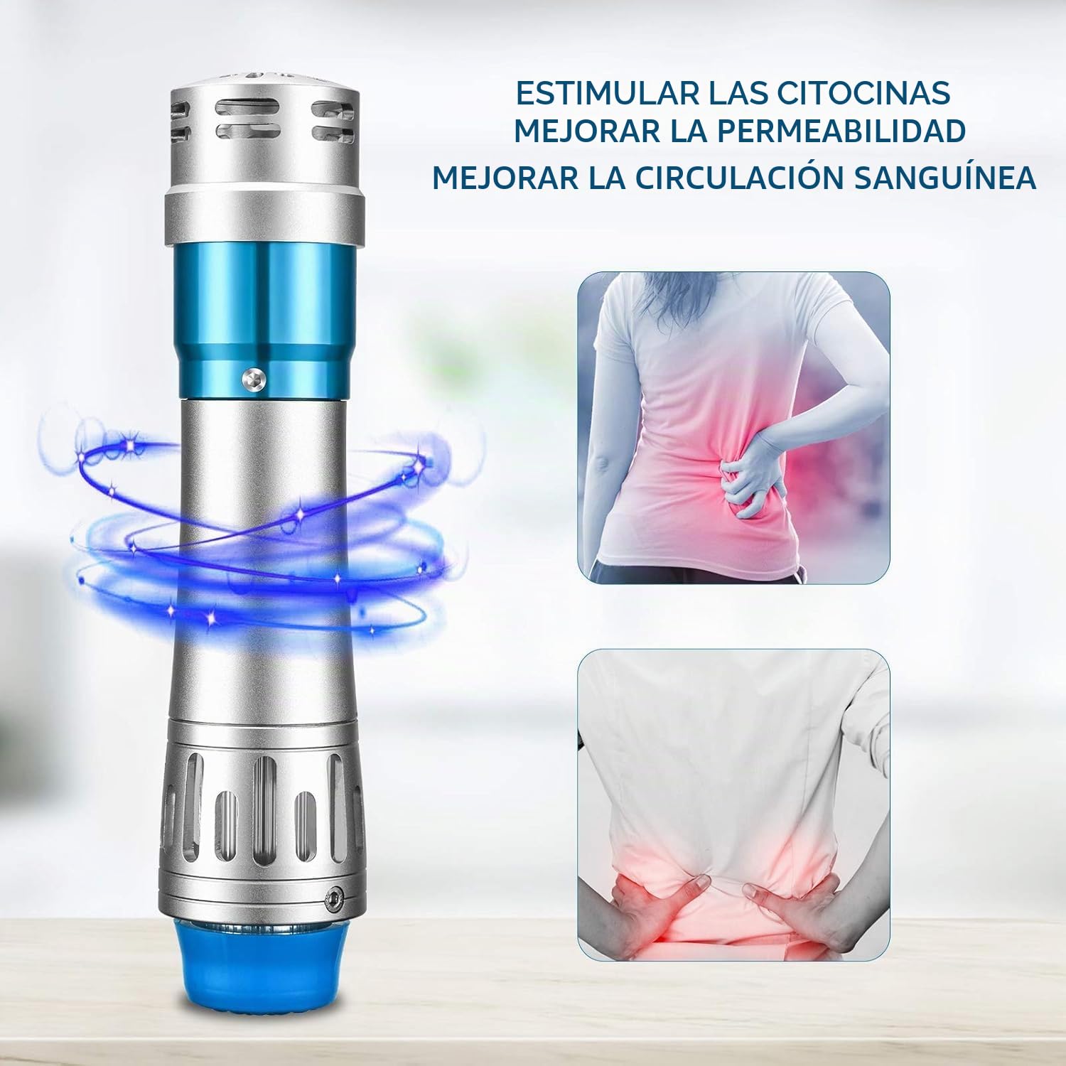 Máquina de terapia de ondas de choque 350W ED Masajeador de alivio del dolor Onda de choque para la disfunción eréctil, Relajación muscular, Tratamiento de la fascitis plantar (CE)