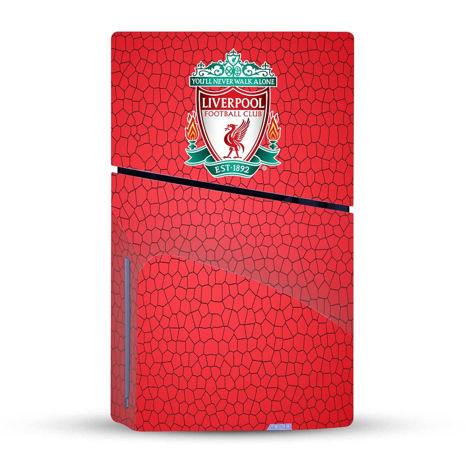Head Case Designs Officially Licensed Liverpool Football Club Crest Red Mosaic Art Vinyl Sticker Gaming Skin Decal Cover Compatible With Sony PlayStation 5 PS5 Slim Disc Edition Console
