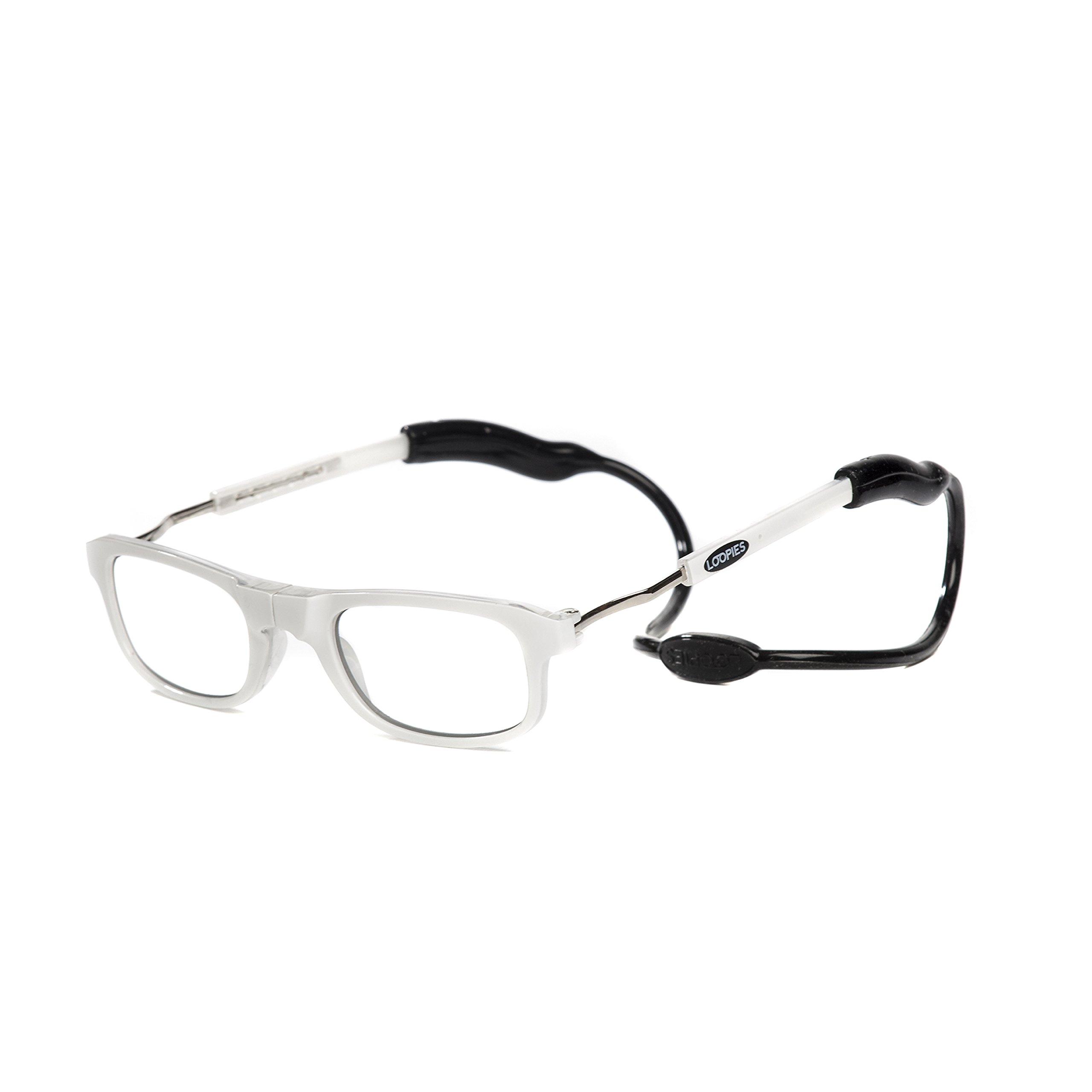 Loopies Magnetic Photochromic Transition Reading Glasses.Unisex, Adjustable, Comfortable Flexi Neck Loop (Cream, 2.5)
