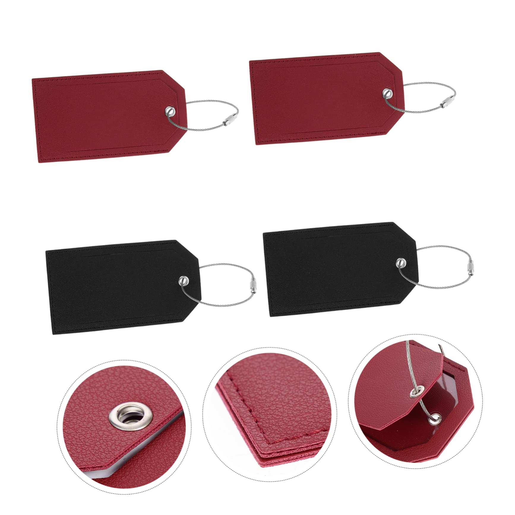 12pezzi Etichette Per Valigie Pu Pelle Da Targhette Identificative Con Flap Privacy Accessori Per Bagagli Leggeri e Resistenti Per Viaggi e Trasporti