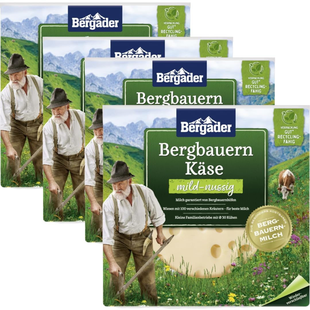 Beerggader Bergbauern Käse mild-nussig 150 Gramm, 4er