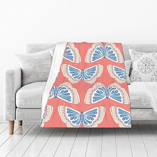 Miniatura 2 de Manta de mariposa para mujer, suave manta de forro polar de verano, lavable, manta ligera de viaje para sofá, cama, sillón durante todas las