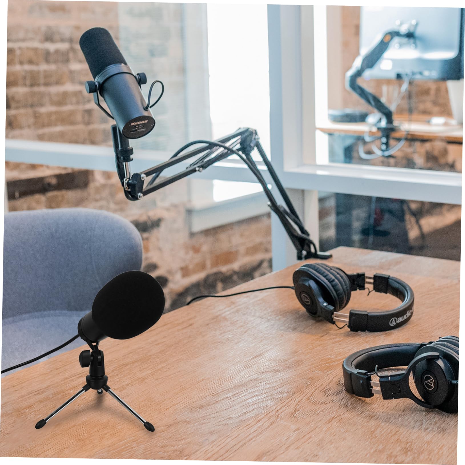 UPKOCH Microphone à Condensateur USB Noir en Alliage pour Enregistrement