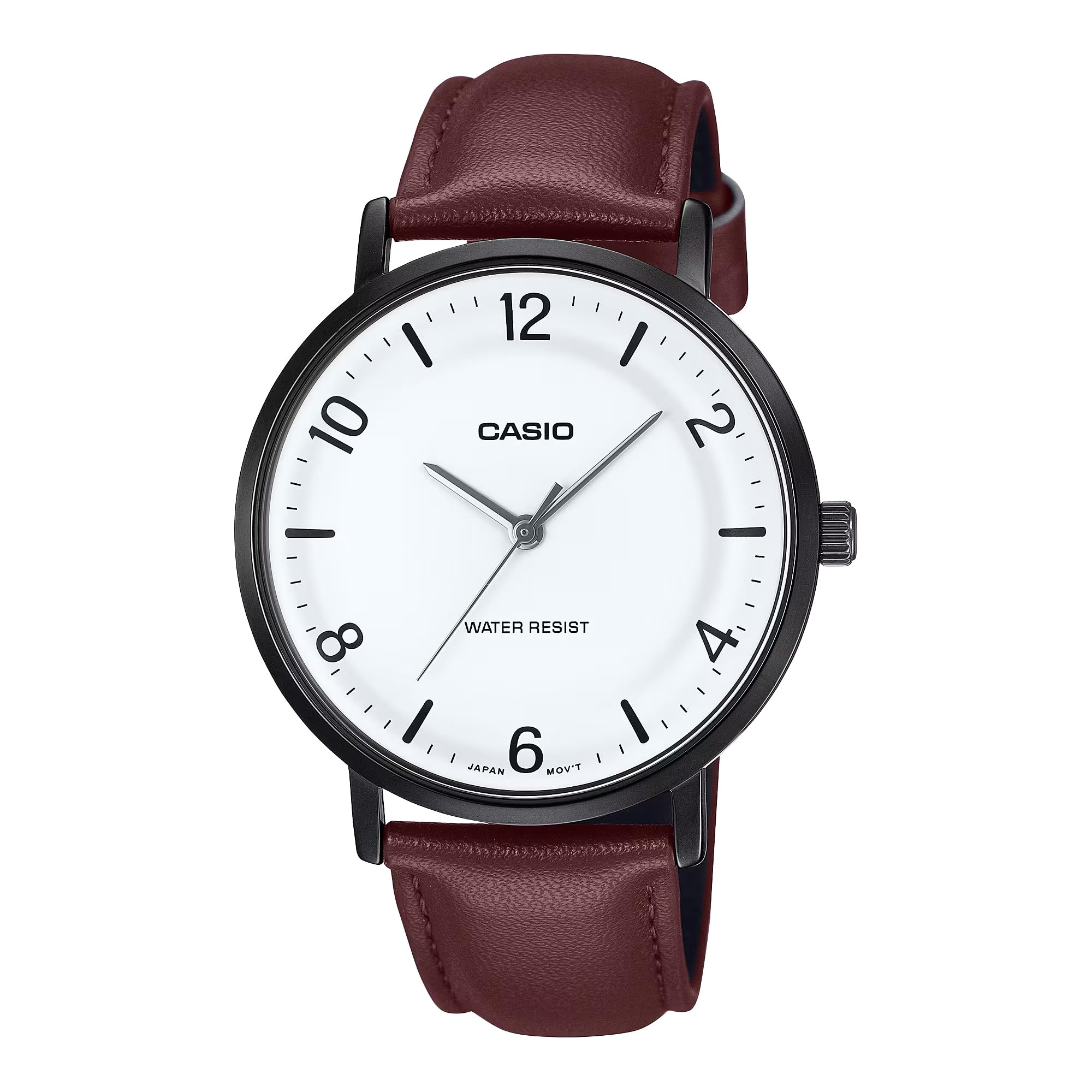 Amazon.com: Casio MTP-VT03BL-7B Men's Minimalistic Black IP Brown