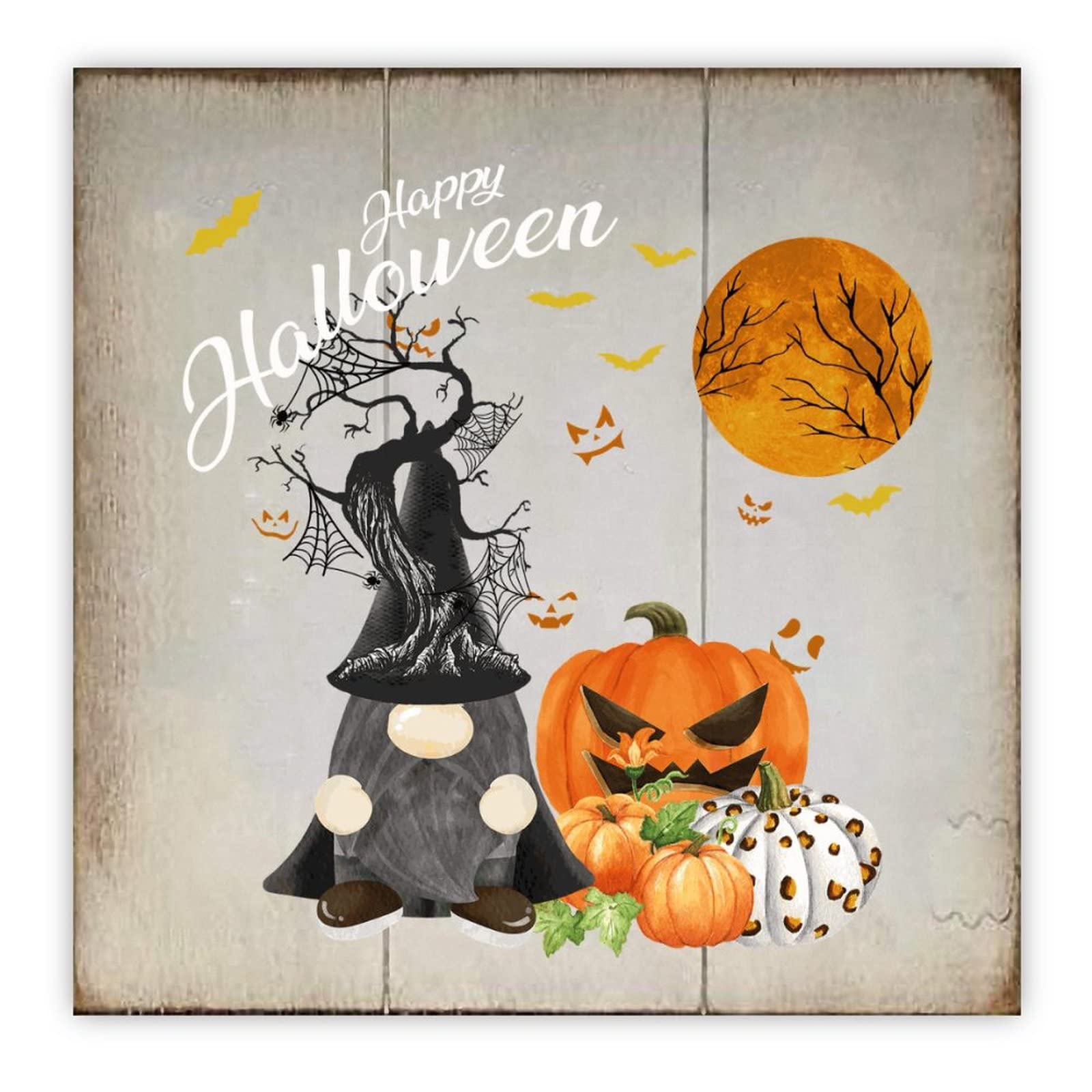 Panneau bois Happy Halloween : creez un decor de salon frissonnant avec vos proches