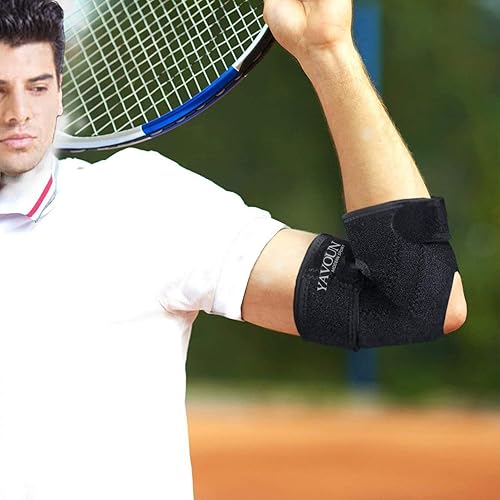 Miniatura 7 de Codera, soporte de codo de tenis ajustable, ideal para esguinces de codos, tendinitis, artritis, baloncesto, béisbol, codo de golfista que