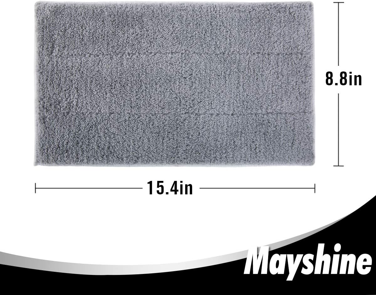 MAYSHINE 6 Pack Microfiber Head Flip Mop Refill Washable Pads Cleaning Replacement for Wet Mop and Dry Dust Mop, Machine Washable, 15.4 X 8.8 Inches, All Surface Cleaning