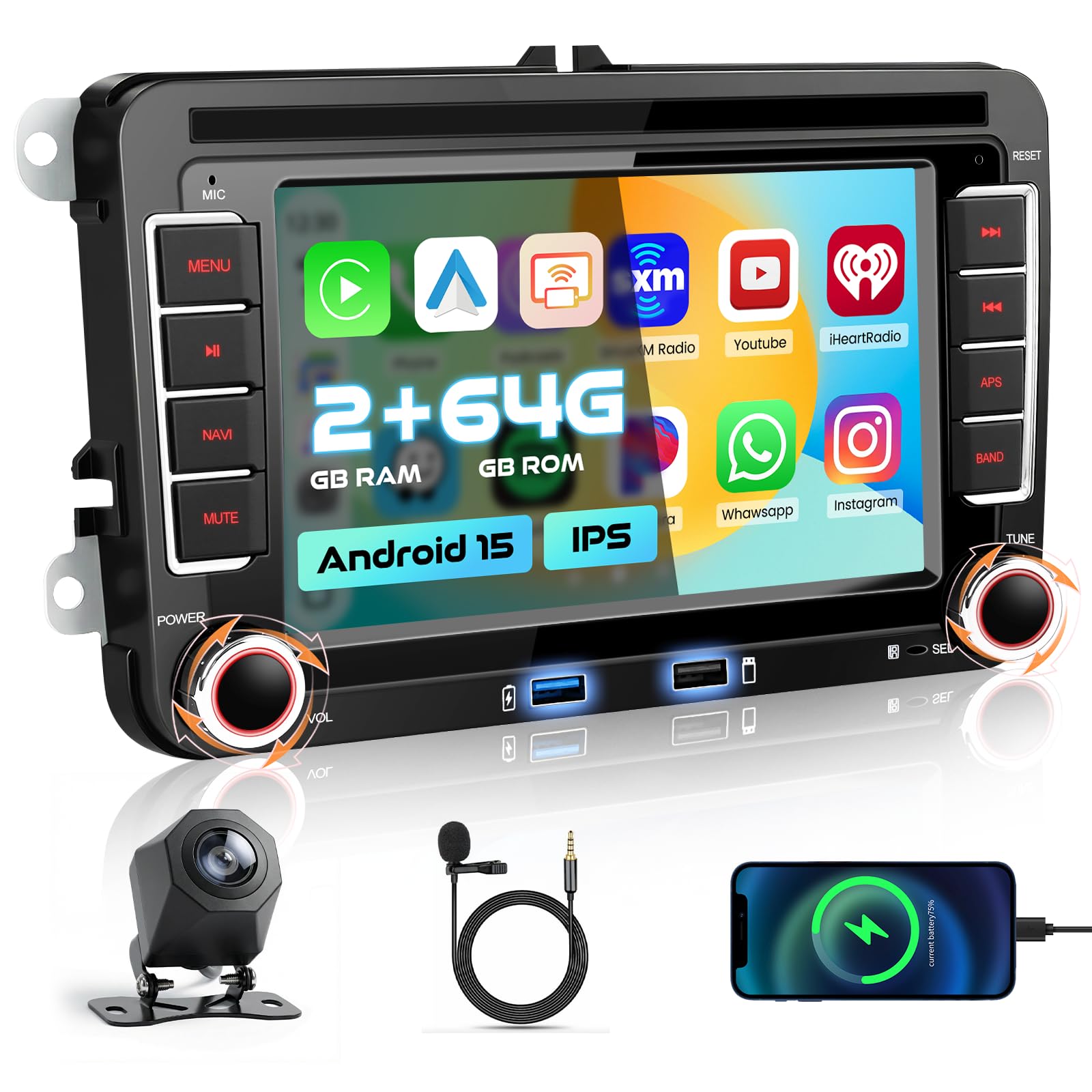 Android Radio Coche para VW Golf 5 Golf 6 Passat Polo Tiguan Touran Caddy