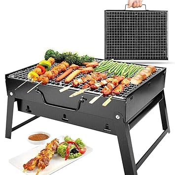 Divyabhav Folding & Portable Outdoor Barbeque Grill Toaster Charcoal BBQ Grill Oven Home and Outdoor Barb