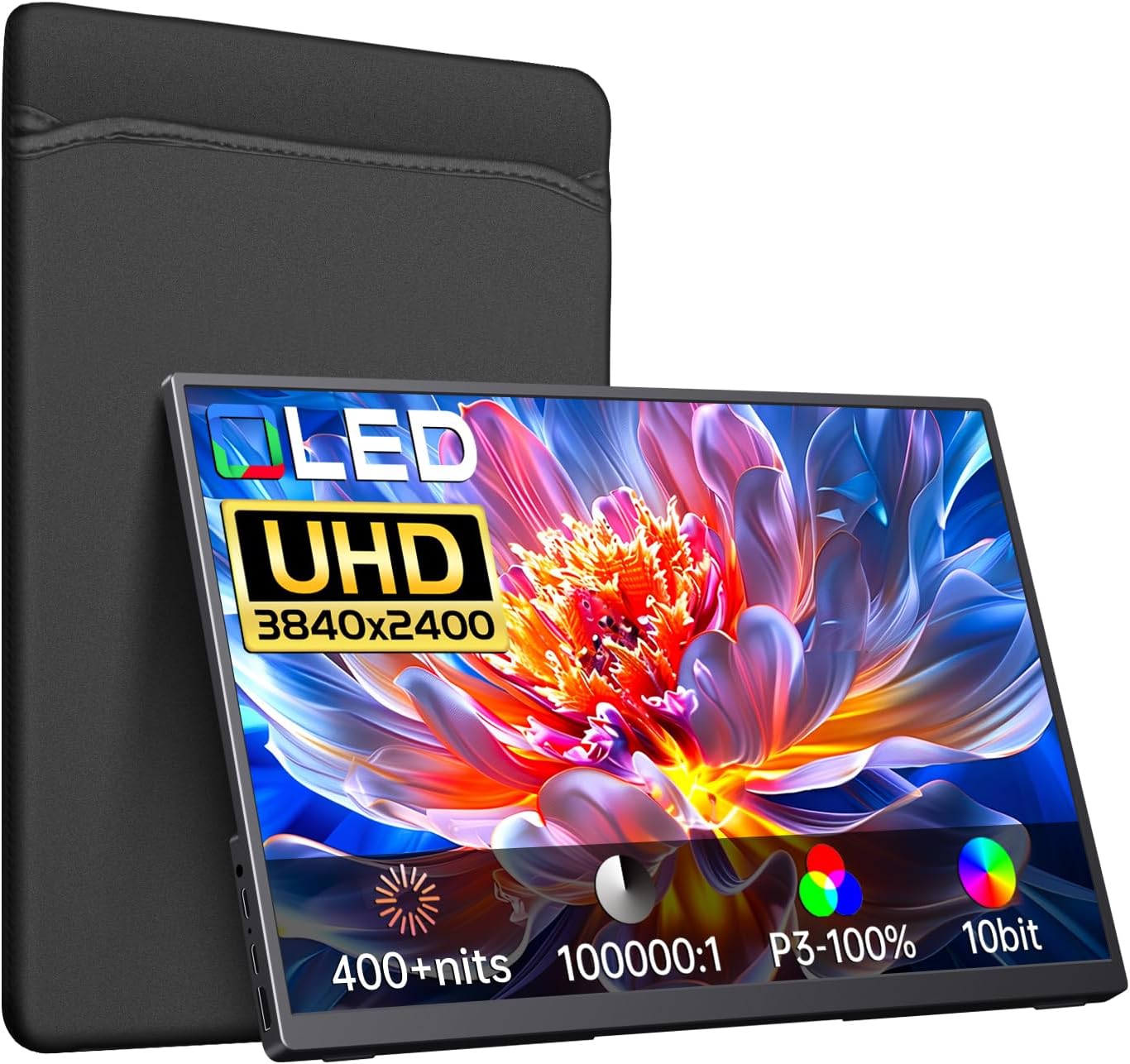 Monitor Portátil 14" 4K OLED Ultra Delgado con Soporte Ajustable