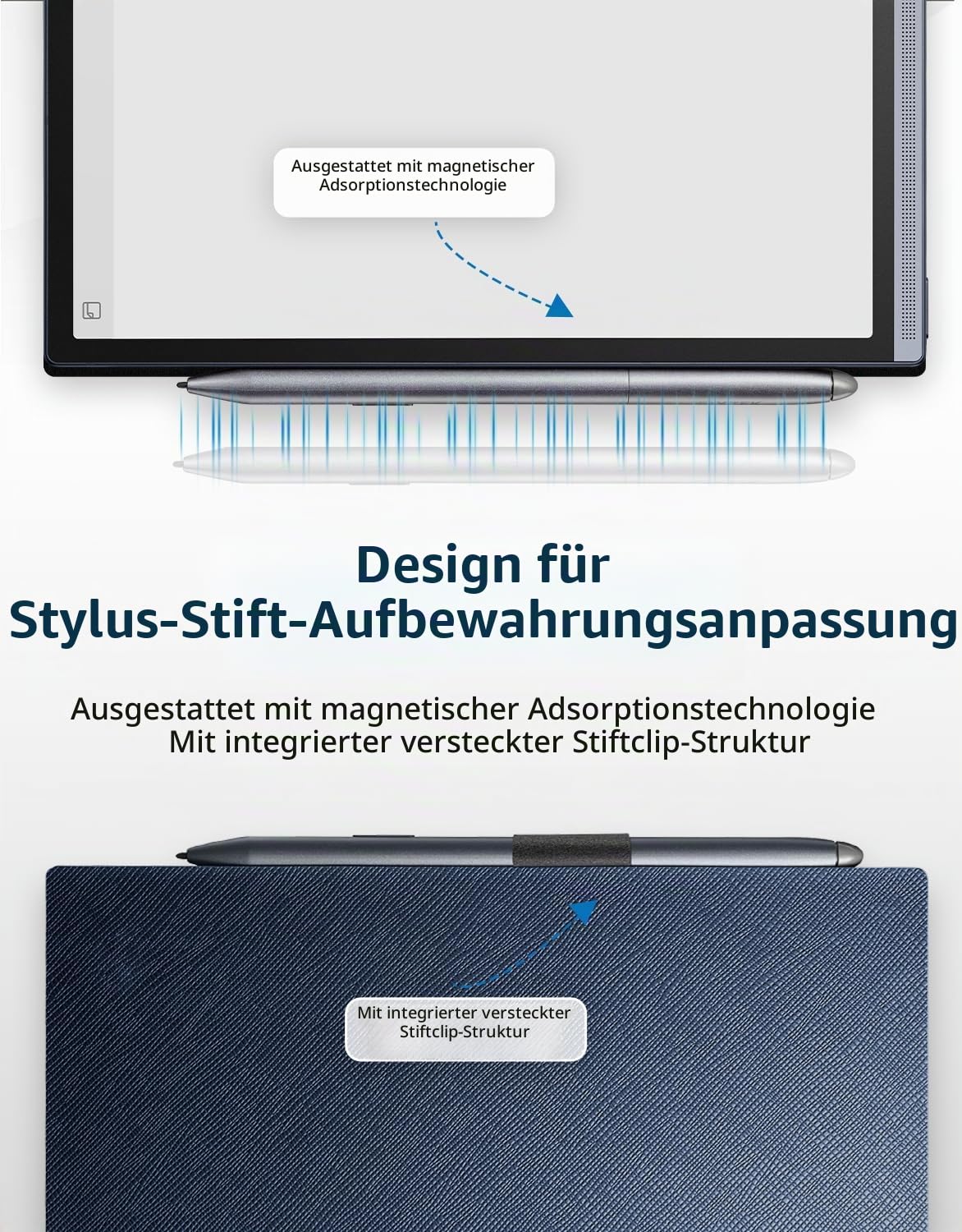 iFLYTEK Blaue Schutzhülle 8,2" AINOTE Air 2 E-Ink-Notiz-Tablet (Blaue Hülle)