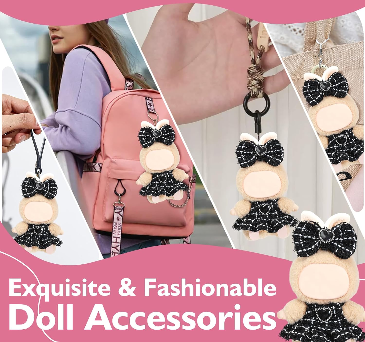 17 cm Cute Doll Clothes Design Outfits Accessories Mini Big Into Energy Monster Case Cover Protector Box Bag Display Charm Figure Keychain