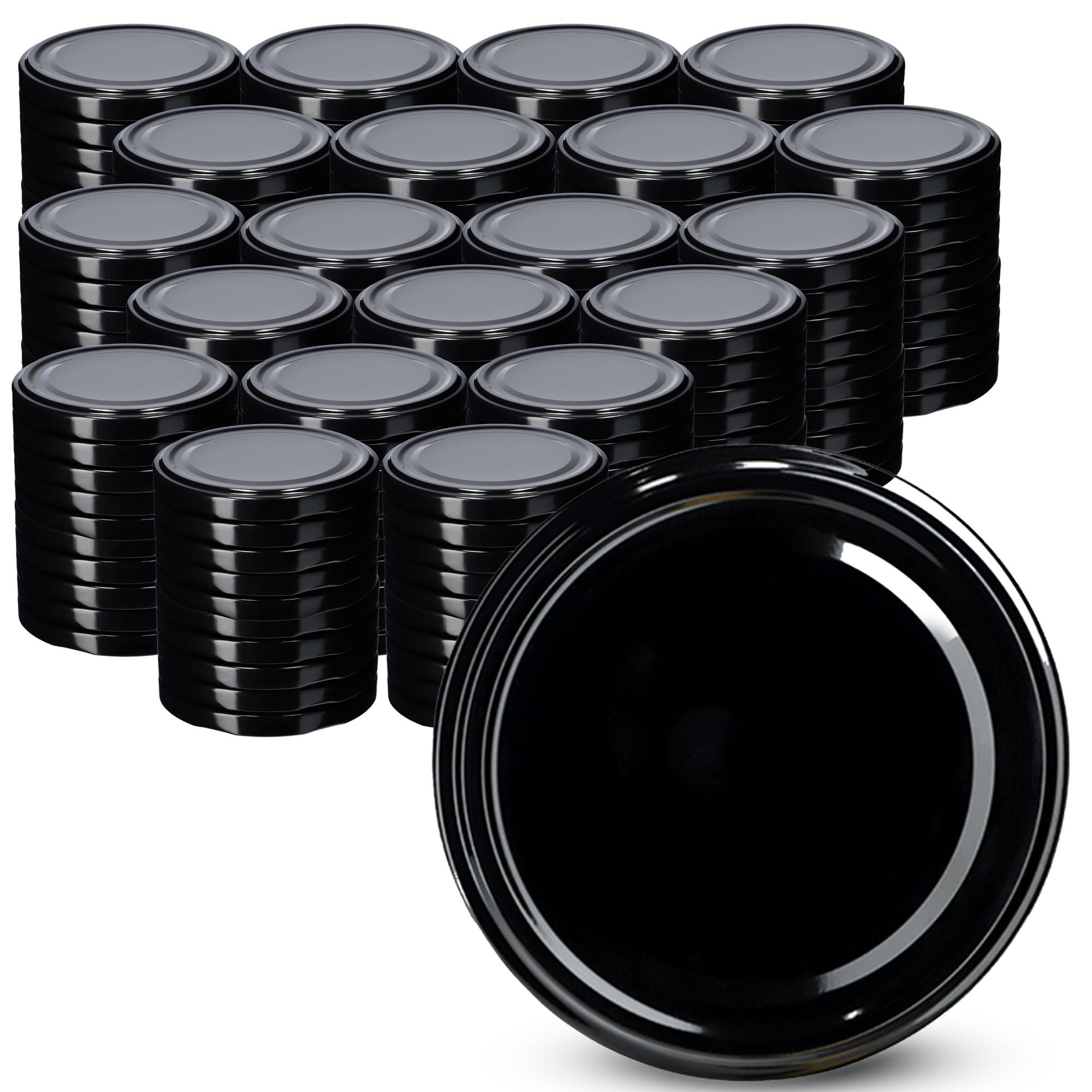 200 Coperchi Twist-off 82 Mm – In Metallo Con Rivestimento Silicone, Per Conserve E Marmellate