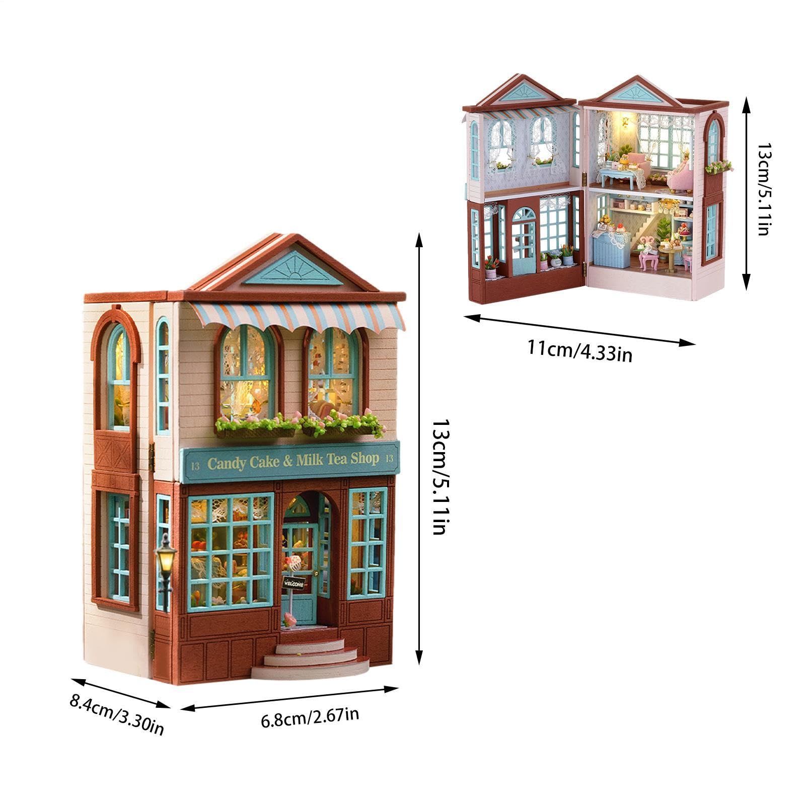 Kit fai da te, mini casa in legno, fatto a mano, artigianato in miniatura