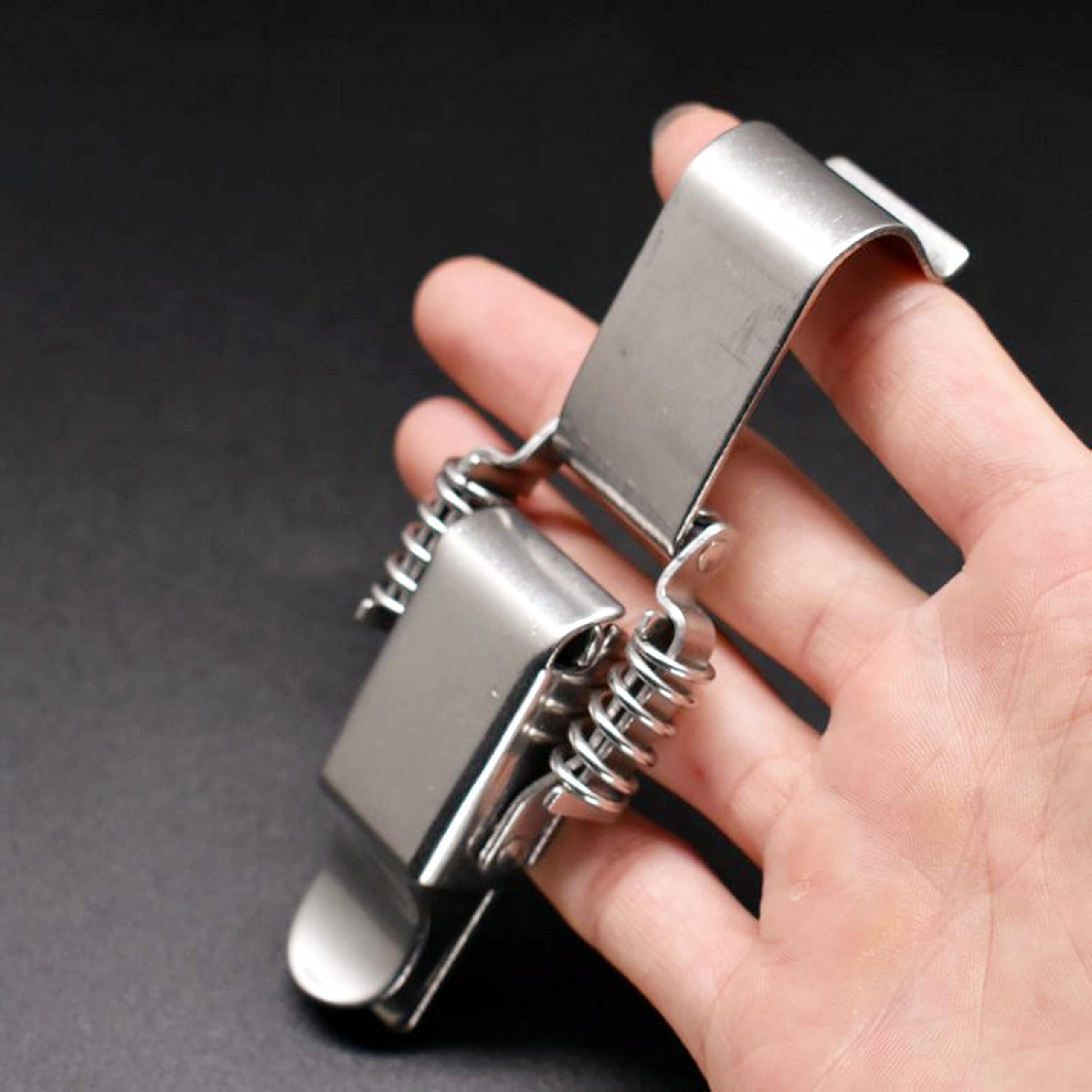 Chiusura a Tensione in Acciaio Inossidabile, Chiusura a levetta con Chiusura a Molla in Acciaio Inossidabile 304, 2 Pezzi, Dimensioni Multiple, Argento, for Porta dell'Armadio(B)