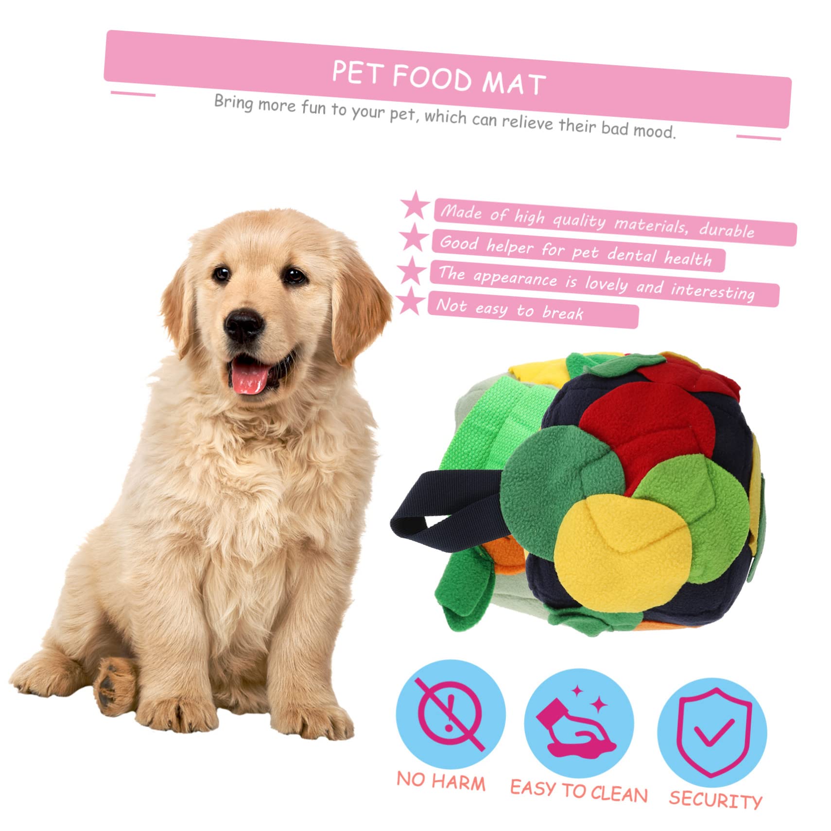 FRCOLOR 3 Stück Interaktives Hundespielzeug Snuffle Pet Supplies Futterspender Futtersuchspielzeug Hundetraining Und Lustige Futtermatte