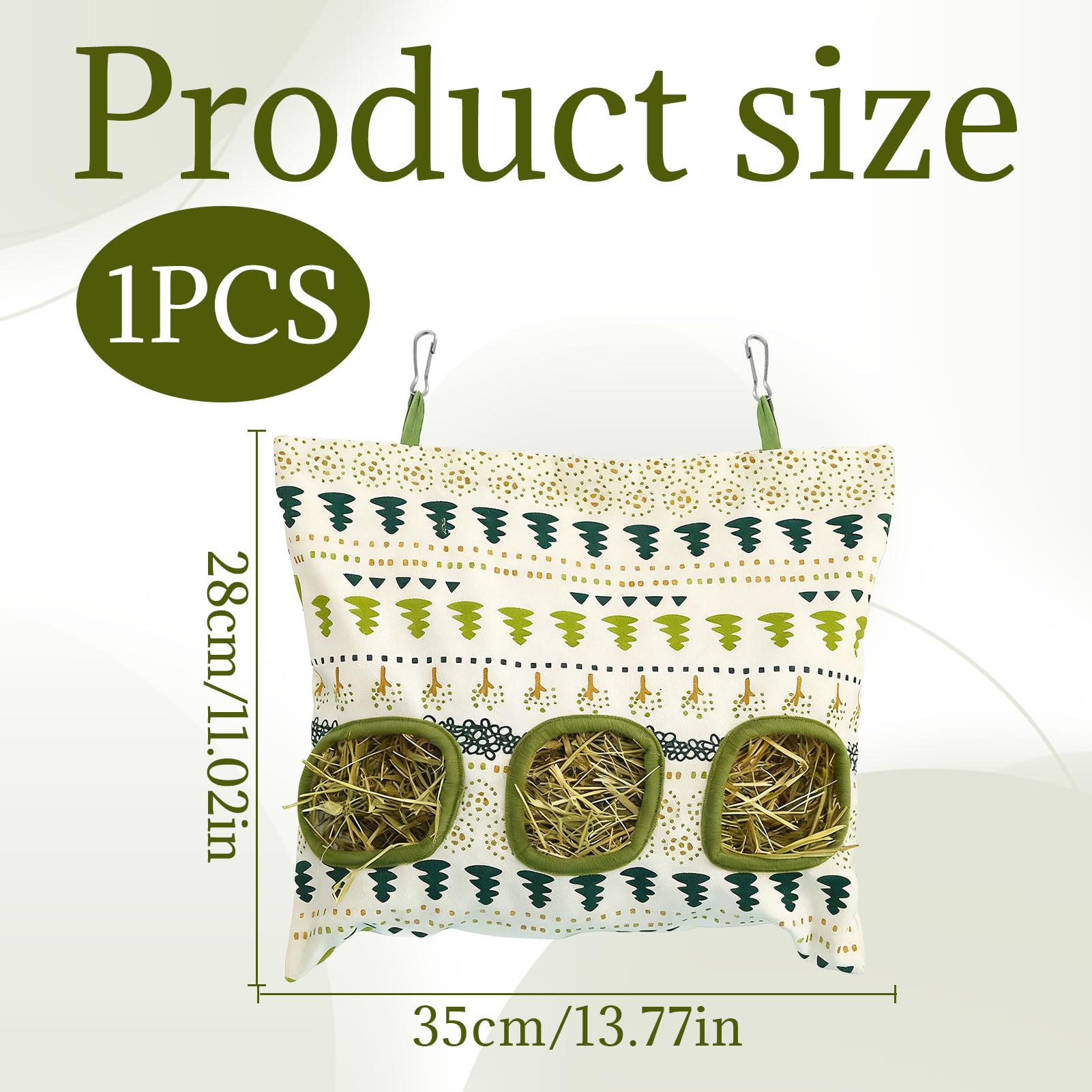 Sac A Foin Lapin, Sac A Foin, Ratelier Foi n Lapin, Distributeur de F OIN, S AC de Foi n Suspendu avec 3 Fenêtres pour Petits Animaux,Lap in/Chinchilla/Cochons d'Inde
