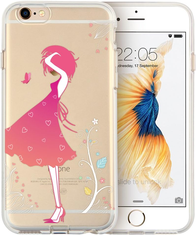 ESR iPhone 6S Plus/iPhone 6 Plus Case, Clear Soft TPU Back Cover with Cute Pattern for 5.5 inches iPhone 6S Plus/ 6 Plus(Blossom Girl)