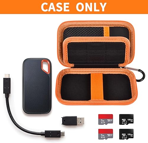 Miniatura 2 de Funda compatible con SanDisk 1TB 2TB 4TB 500GBpara PRO Extreme Portable SSD Disco duro externo de estado sólido, tarjeta de memoria SD SDXC SDHC