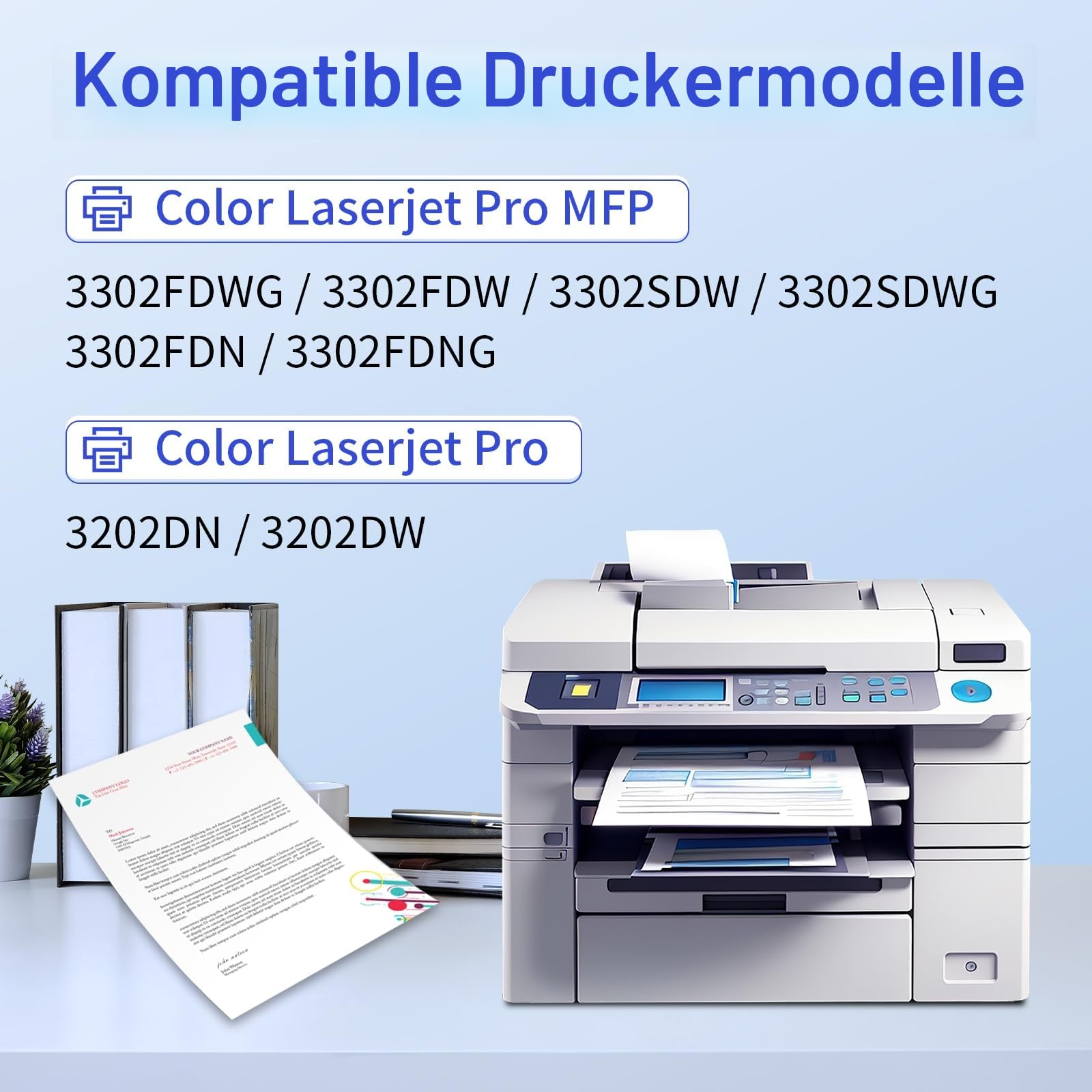 MYCARTRIDGE Ersatz für HP 219X (Mit Chip) für 219A 219X für HP Color LaserJet Pro MFP 3302FDWG Toner für 3302SDWG 3302FDNG 3302FDW 3302SDW 3302FDN 3202DN 3202DW für W2190X W2190A (4er Pack)