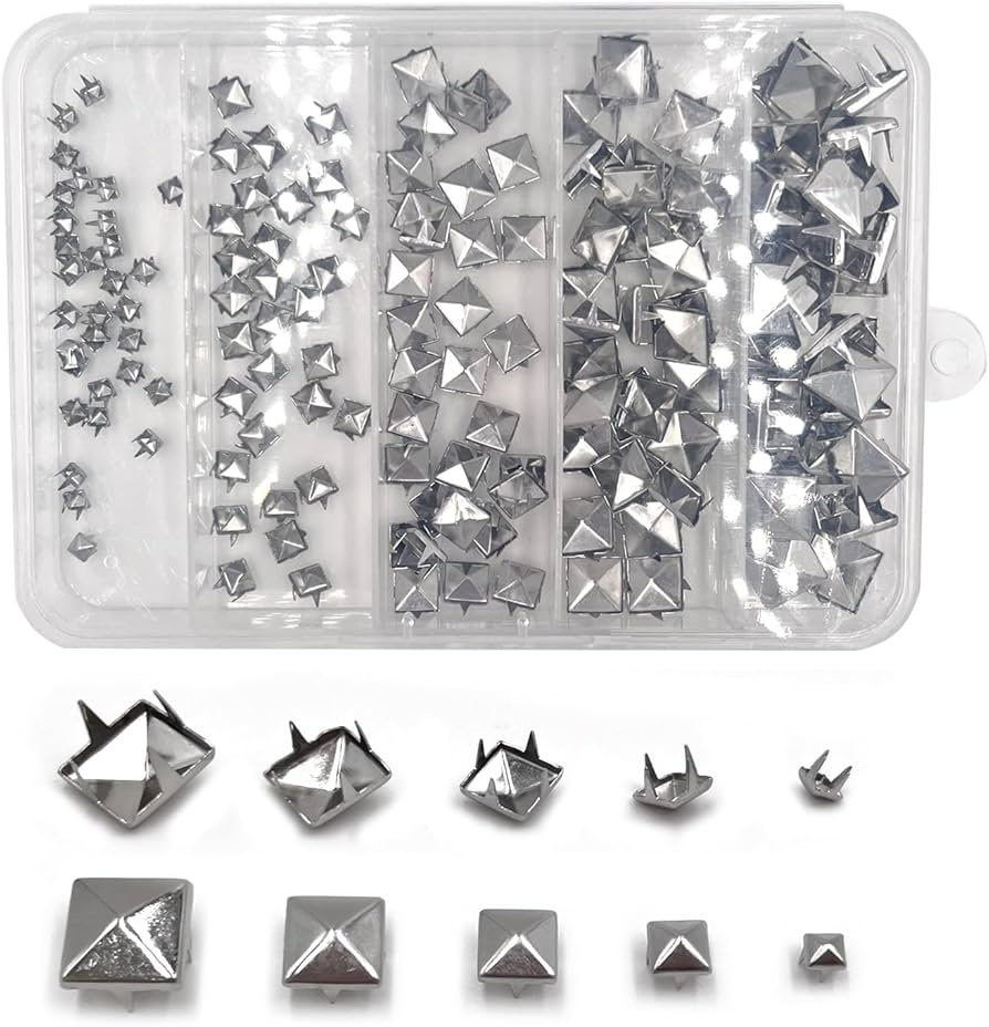 Amazon.com: Honigo Silver 150pcs Square Pyramid Studs Metal Studs Amazon.com: Honigo Silver 150pcs Square Pyramid Studs Metal Studs