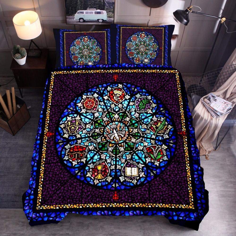 Housse de couette 240x220 géométrique 3D multicolore pour parure de lit grand confort