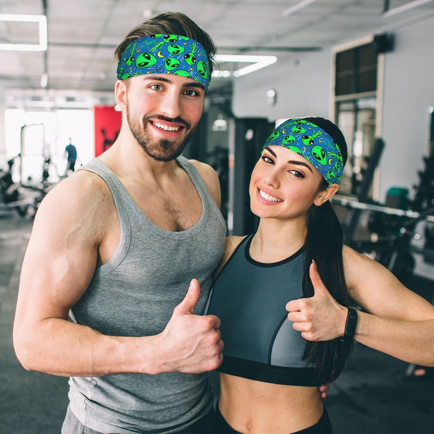 Alien Moon Elastic Headband Breathable Athletic Sweat Headbands For Men Women - Image 7