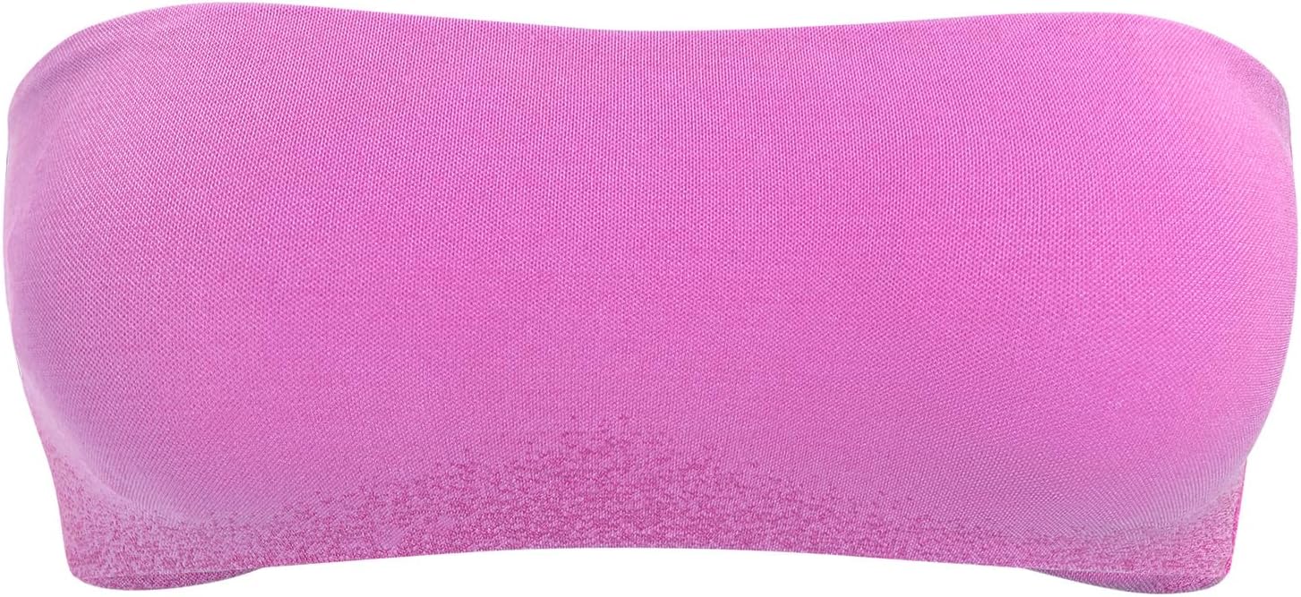 ABOCIW Women’s Padded Bandeau Sports Bra Bralette Tube Top Seamless Ignite Yoga Workout Gym Bra - Image 3