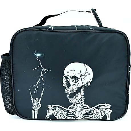 Halloween Goth Skull Lunch Box