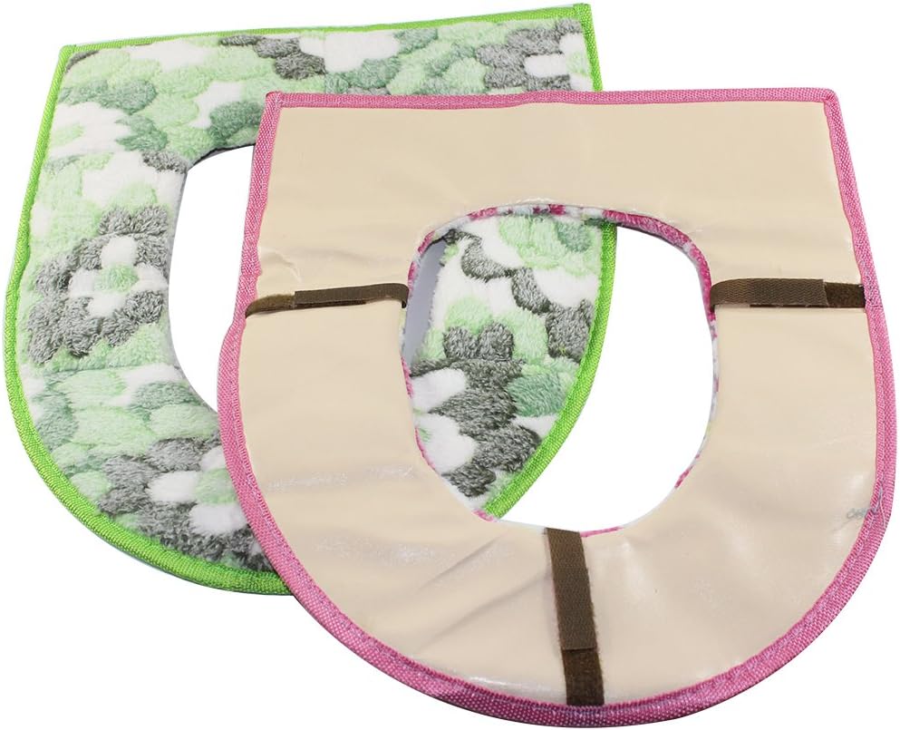Dianoo Plush Toilet Seat Covers, Bathroom Soft Warm Washable Toilet Seat Cover Cushion, 2PCS (the colors will be sent at random) - Image 3