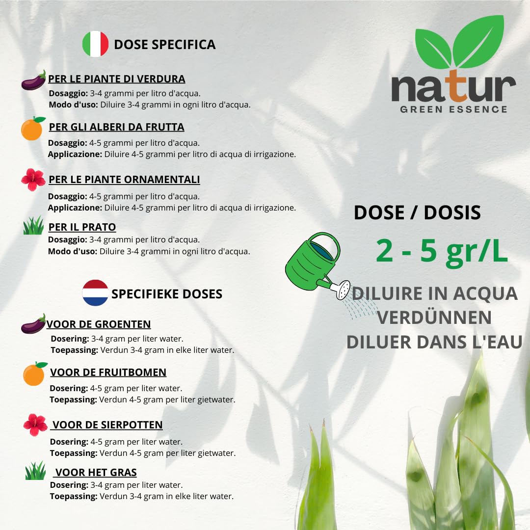 Sulfato Potásico para Jardín y Huerto - Fertilizante de Potásio y Azufre para todo tipo de Plantas Mejora Crecimiento y Producción, Nutriente esencial 1KG