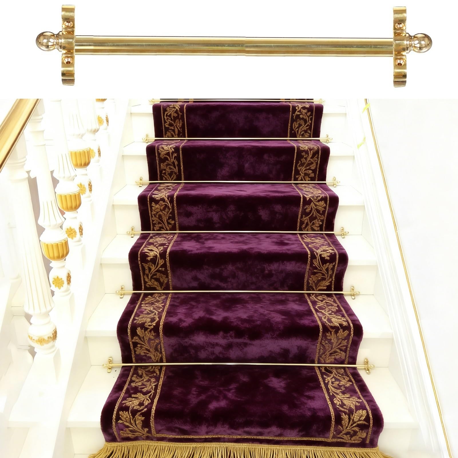 Barres de tapis d'escalier en laiton sécurisantes pour habiller votre intérieur avec élégance