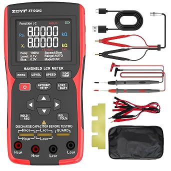 LCR Meter Handheld Digital Bridge Battery Internal Resistance Tester DQ02-2-in-1 High-Precision Capacitance and Battery TesterDQ02 KitII