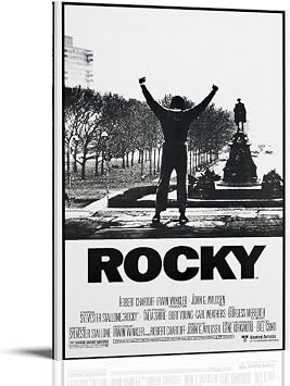 Shuei Rocky Movie Poster for Bedroom Aesthetic Canvas Art Wall Decor 16x24inch40x60cm, Frame-style-3