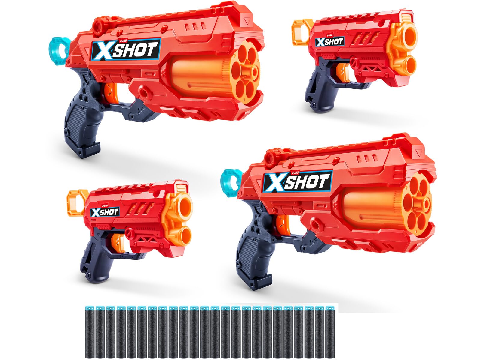 Zuru X-Shot 2 Lanzadores Reflex y 2 Lanzadores Micro con 24 Dardos