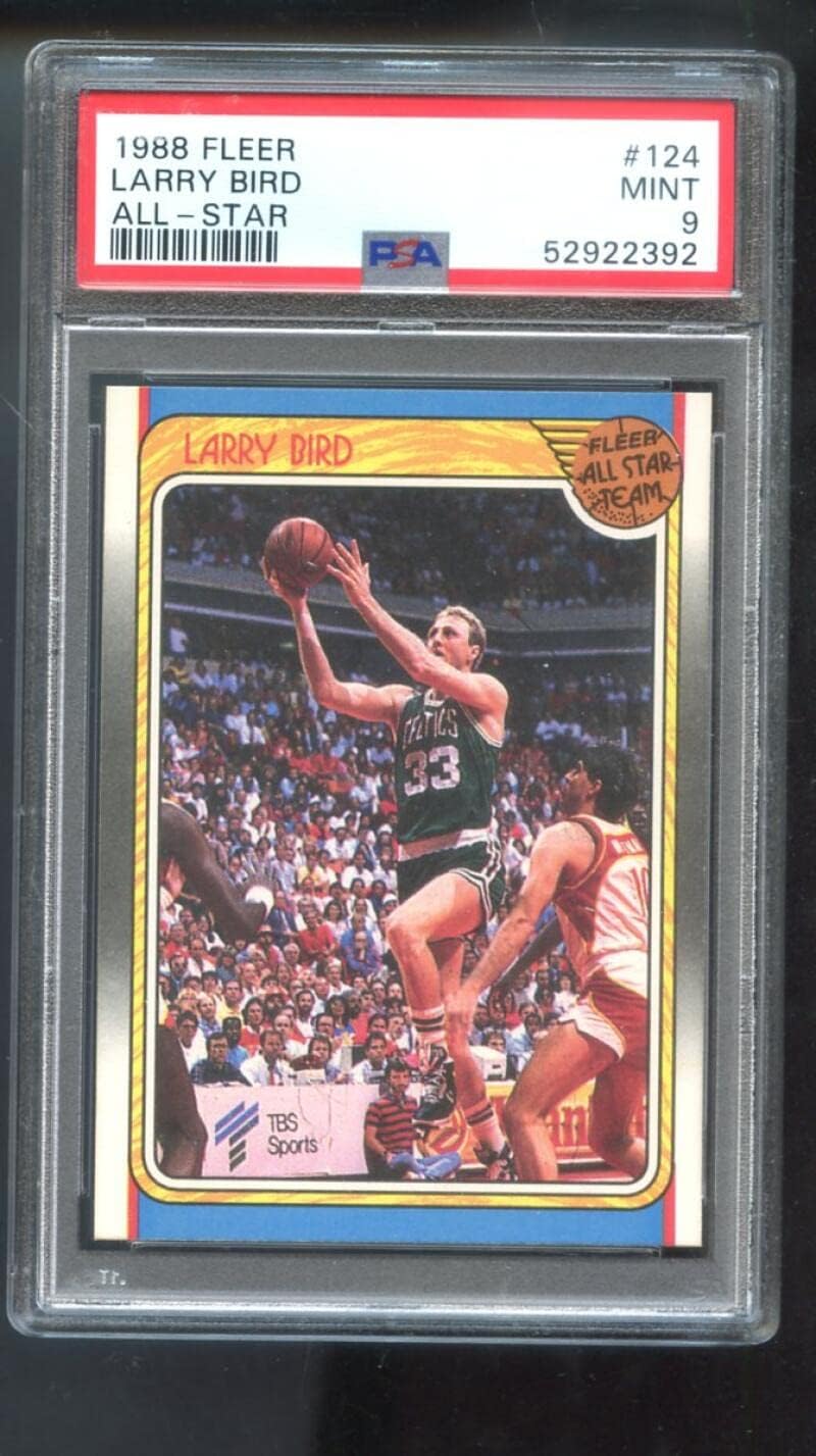 Larry Bird PSA GRADED 9 (Basketball Card) 1988-89 Fleer - [Base] #124