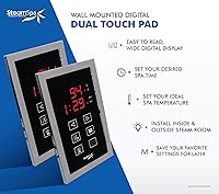 Vista 6 de SteamSpa Generador de sauna de vapor de 4.5kW, paquete ejecutivo, generador de vapor de 240 V con panel táctil, cabezales de vapor, válvula