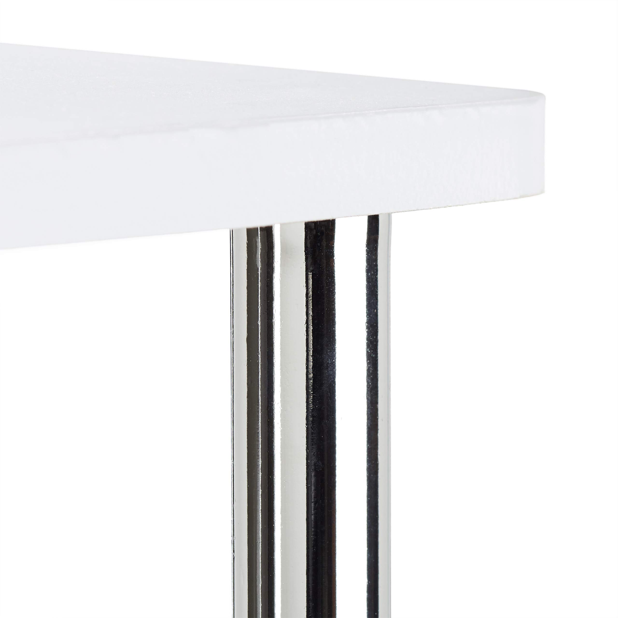 Relaxdays 10021865 Mobile TV Bianco, con 4 ruote, Carrello Porta Televisore in Legno MDF, HxLxP: 41,5 x 80 x 40 cm