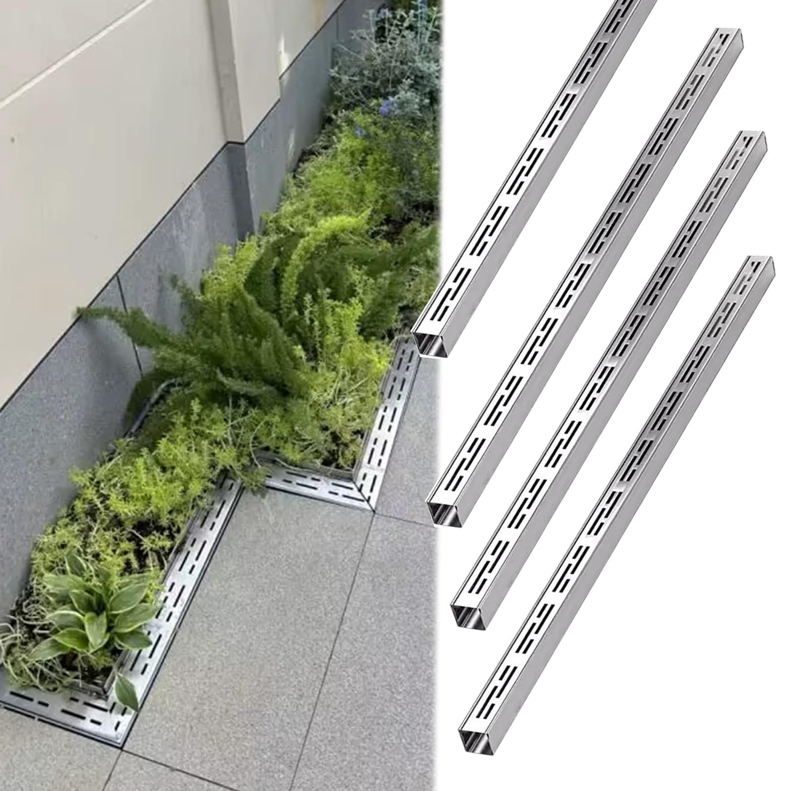 Kit de drenaje de canal de alta gama en acero inoxidable 304 resistente para patios