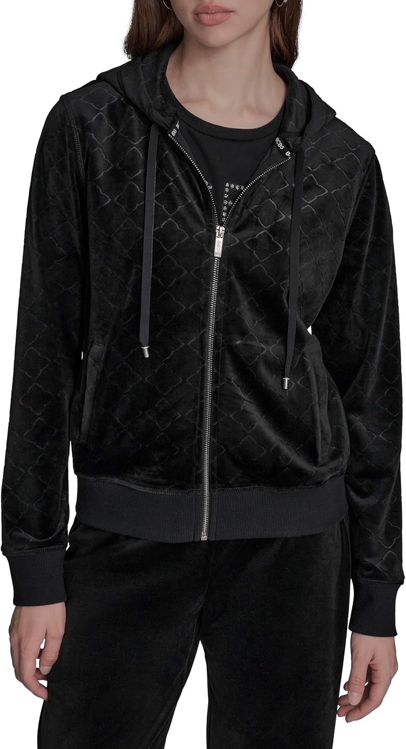 BCBGeneration Women's Embossed Hoodie Jacket