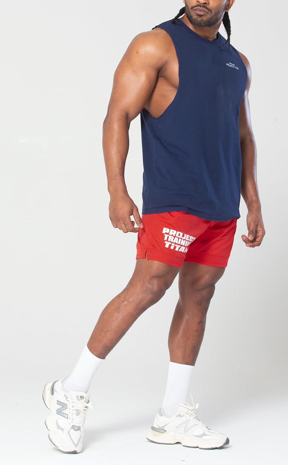 Men's Workout Drop Arm Tank Top Cut Off Sleeveless Gym Shirts - Image 3